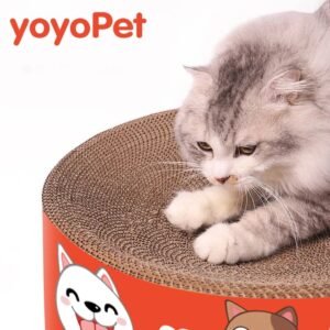 yoyopet : ที่ลับเล็บแมว+แคทนิป อ่างลับเล็บ ของเล่นแมว ที่นอนแมว 2 in 1 แผ่นลับเล็บ ที่ฝนเล็บสัตว์เลี้ยง